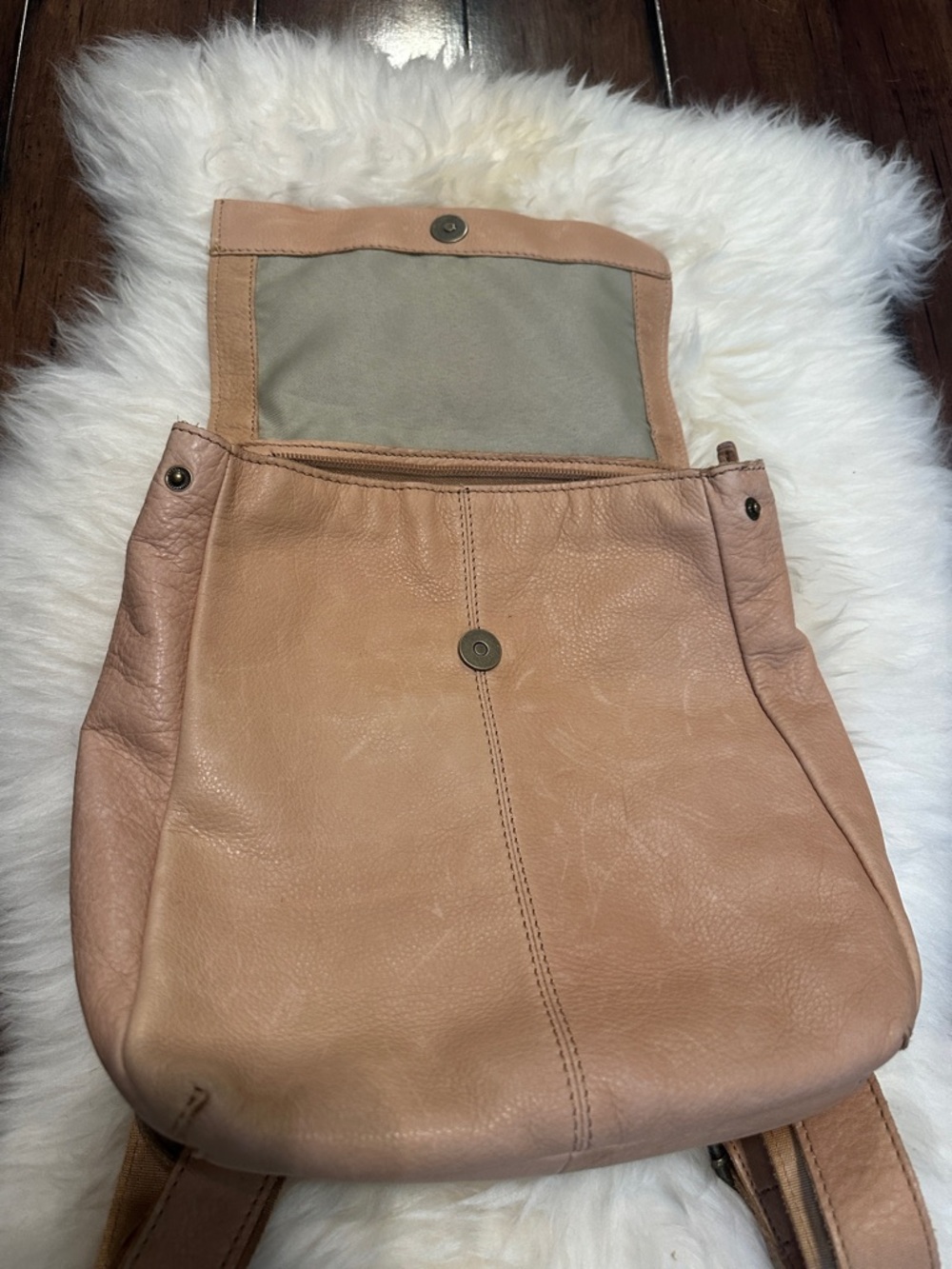 Tan Leather Backpack - Picture 2 of 6